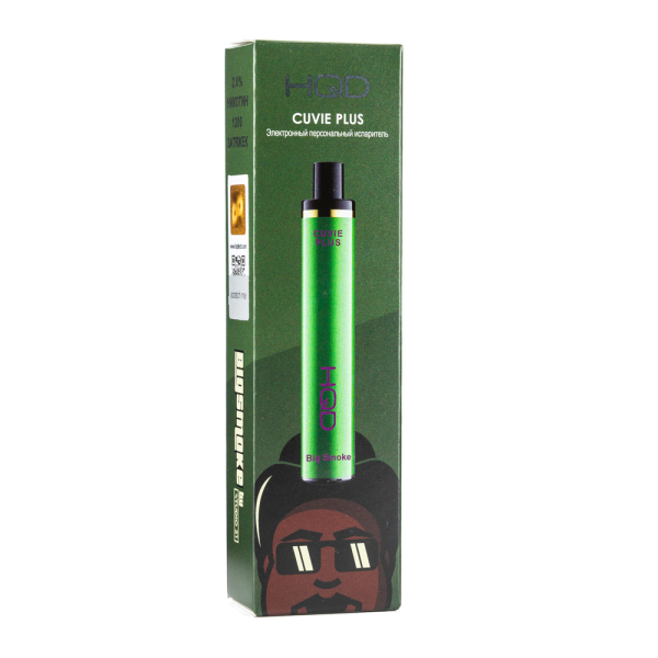 Одноразовая электронная сигарета HQD Cuvie Plus Big smoke 1200 затяжек в Санкт-Петербурге