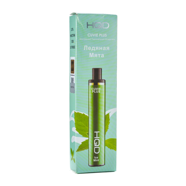 Одноразовая электронная сигарета HQD Cuvie Plus Ice Mint (Ледяная Мята) 1200 затяжек в Санкт-Петербурге
