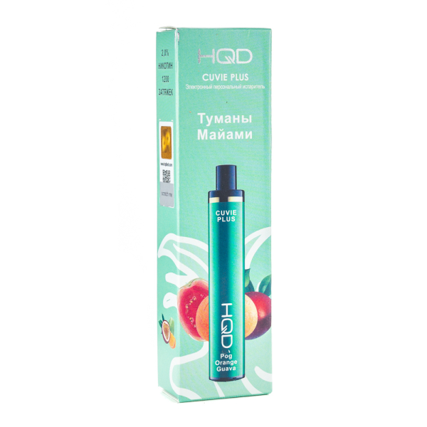 Одноразовая электронная сигарета HQD Cuvie Plus Orange Guava (Туман Майами) 1200 затяжек в Санкт-Петербурге