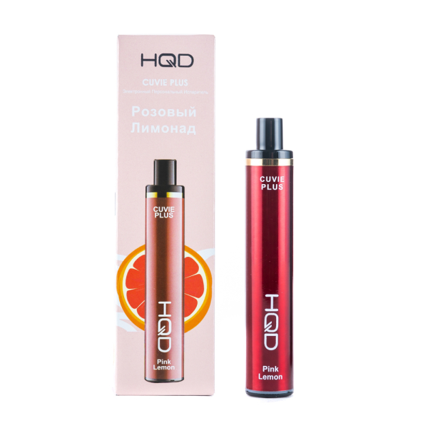 Одноразовая электронная сигарета HQD Cuvie Plus Pink Lemon (Розовый Лимонад) 1200 затяжек в Санкт-Петербурге
