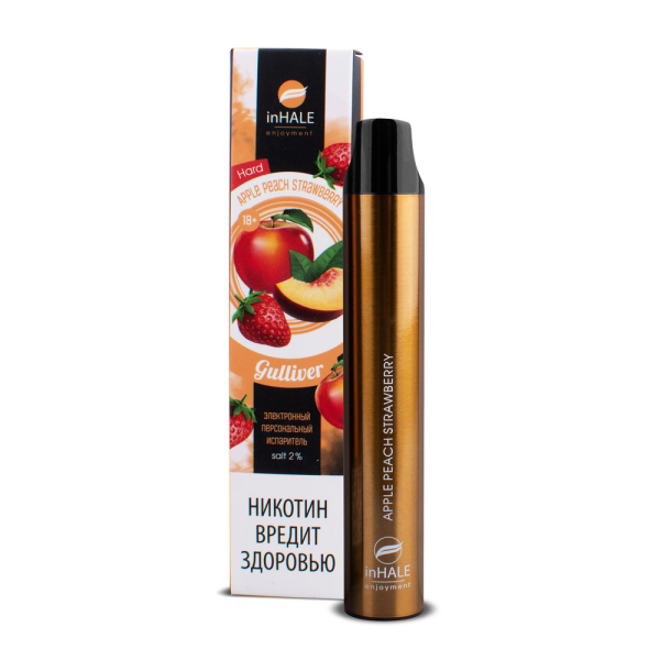 inHale Guliver Hard Strawberry Peach Apple (Яблоко Персик Клубника) 1500 затяжек в Санкт-Петербурге
