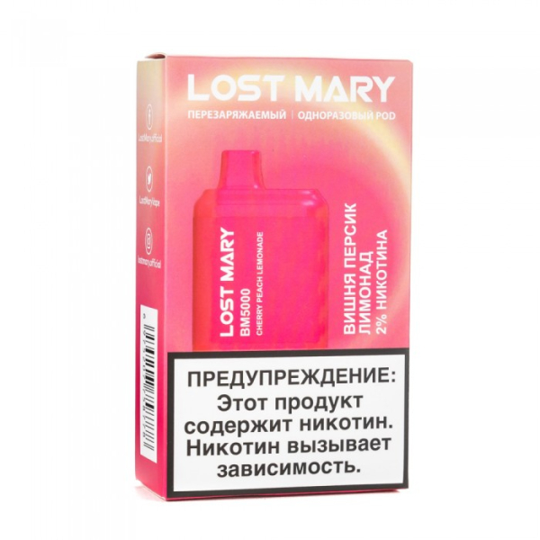 Lost Mary Cherry Peach Lemonade Вишня персик лимонад, 5000 тяг в Санкт-Петербурге