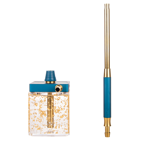 Кальян Hoob Subatom Marine Blue X Gold | Cube Mini Gold в Санкт-Петербурге