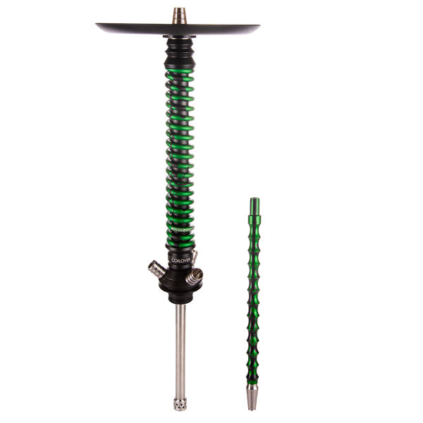 Кальян Mamay Customs Coilover Большой  Черный Зелёный Сплеш в Санкт-Петербурге