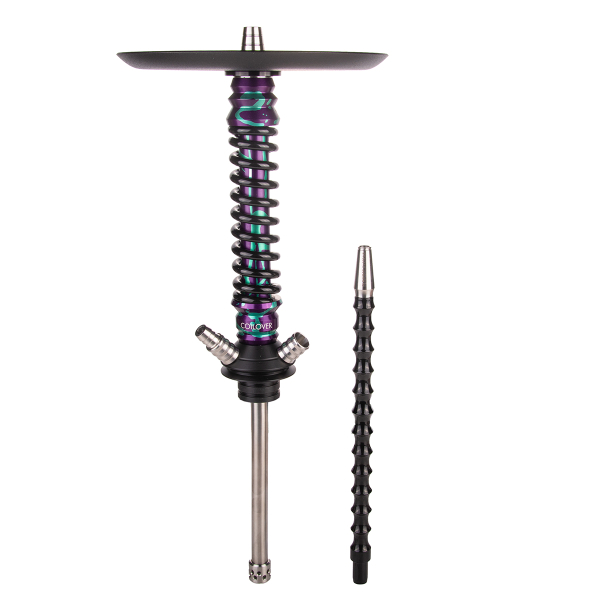 Кальян Mamay Customs Coilover Mini  Фиолетово Бирюзовый Сплеш Чёрный в Санкт-Петербурге