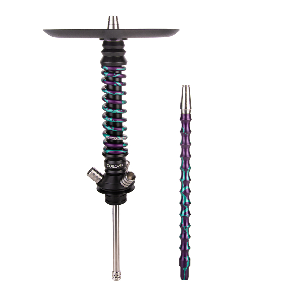 Кальян Mamay Customs Coilover Mini  Чёрный Фиолетовый/бирюзовый Сплеш в Санкт-Петербурге