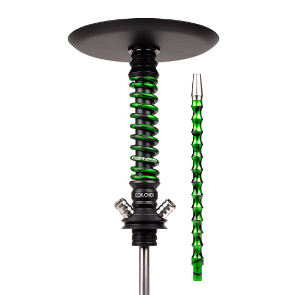 Кальян Mamay Customs Coilovers Mini Anod Черный Матовый Green Splash в Санкт-Петербурге