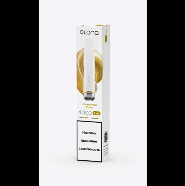 Электронка Plonq Plus Pro 4000 Черный Чай Юдзу 4000 затяжек в Санкт-Петербурге