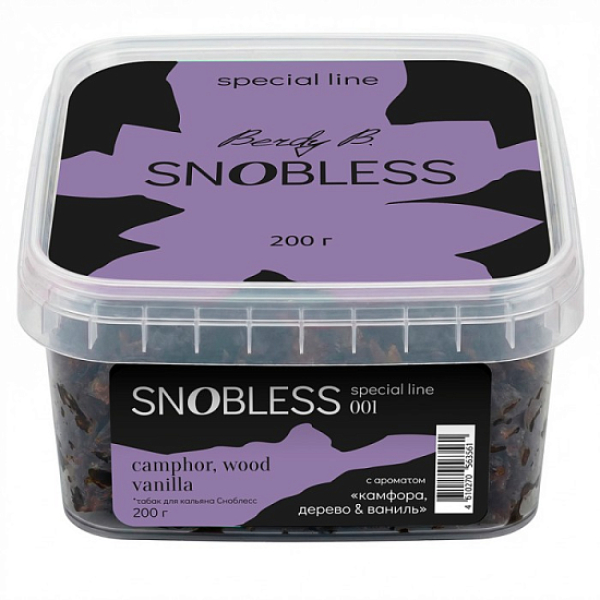 Табак Snobless Камфора Дерево & Ваниль Camphor Wood Vanilla Special Lines 200 грамм в Санкт-Петербурге